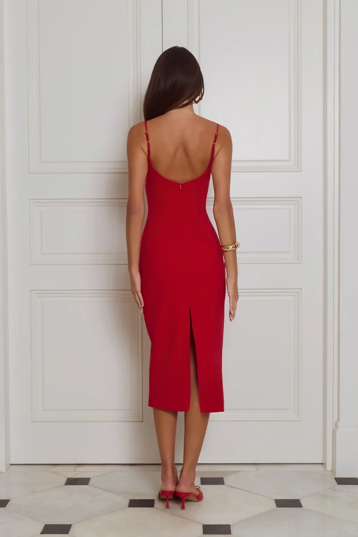 Luxe Collective Midi Dress Red