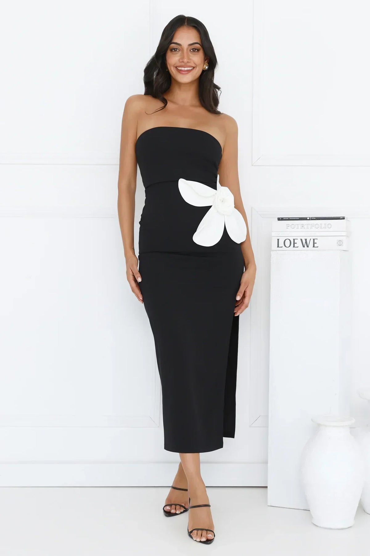 Elisandra Strapless Midi Dress