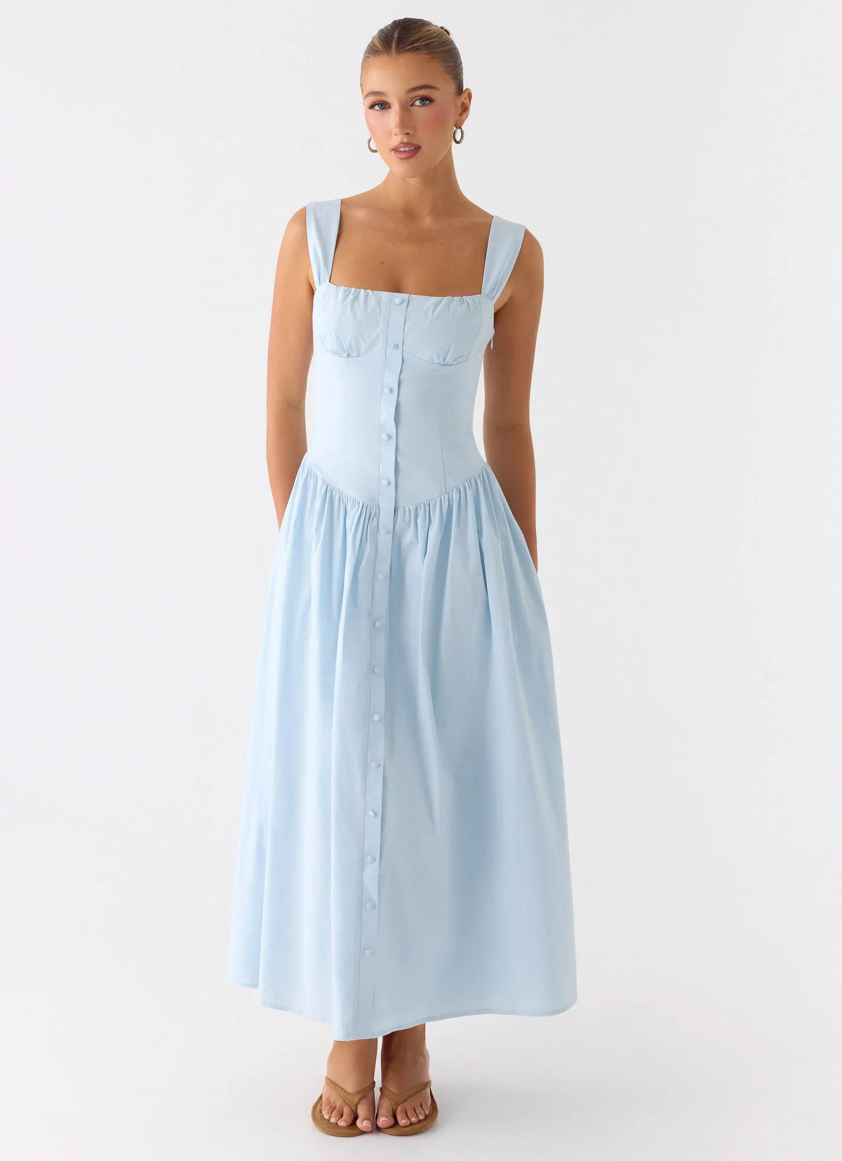 Emmalina Midi Dress - Blue