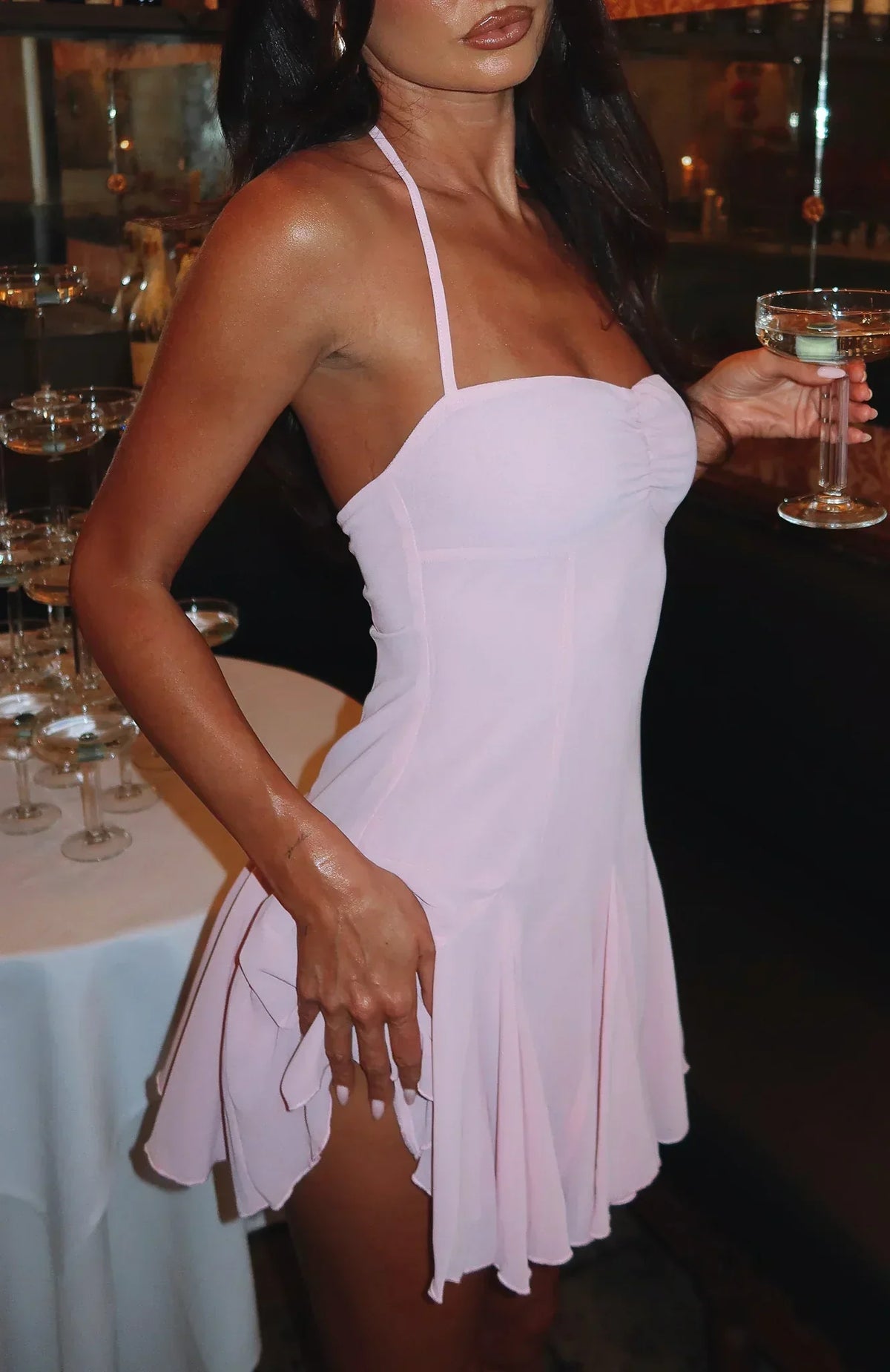 Think I'm In Love Mini Dress Pink