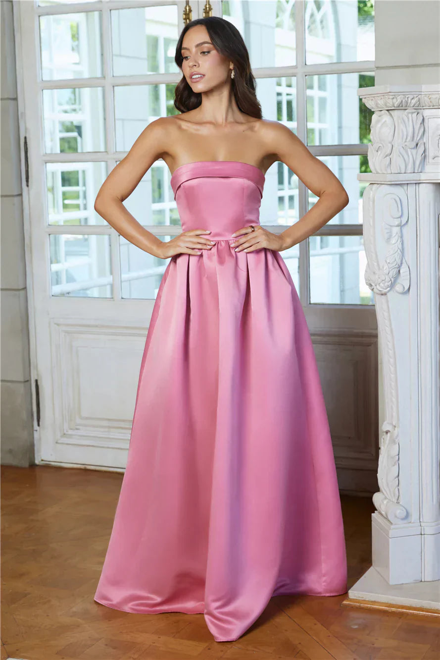 Elegance In Motion Strapless Maxi Dress