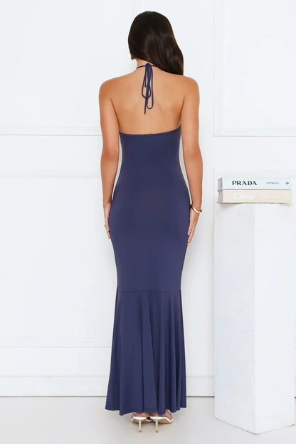 Twirl Season Halter Maxi Dress