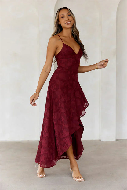 Sapphire Cascade Midi Dress