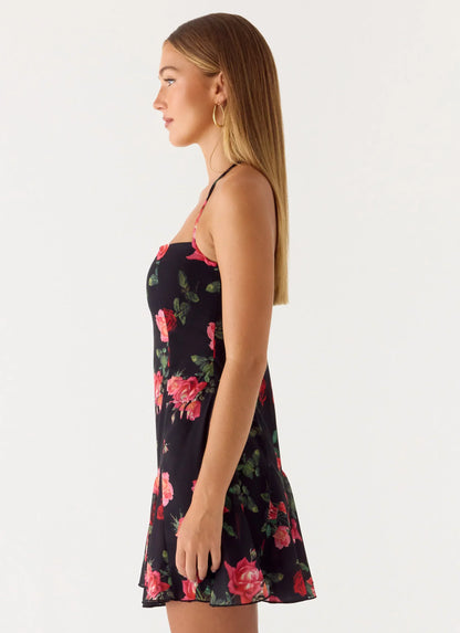 Nikyta Micro Mini Dress - Midnight Bloom