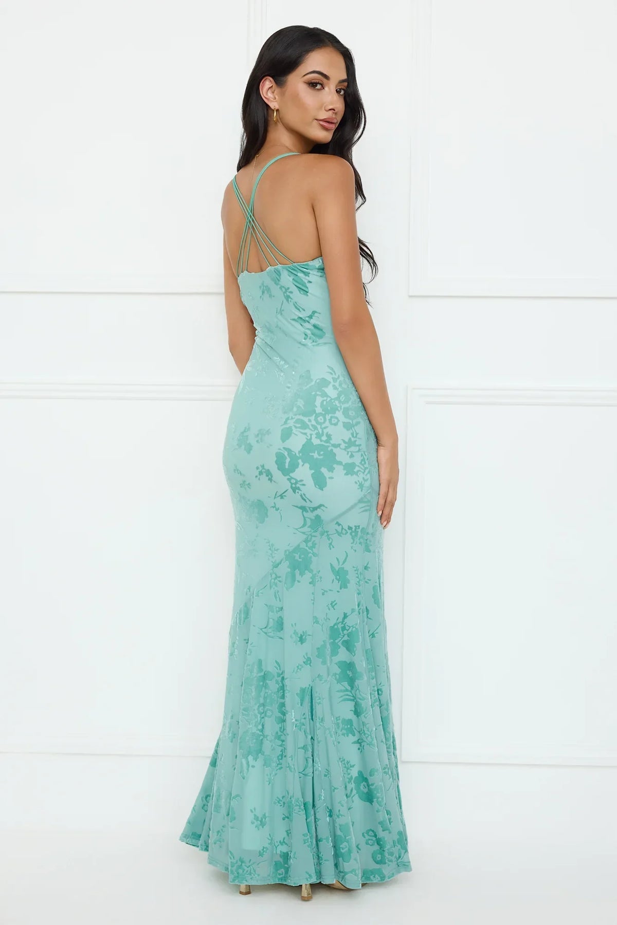 Nocturnal Luxe Maxi Dress Sage