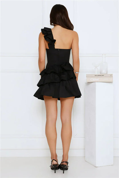 Precious Time One Shoulder Mini Dress