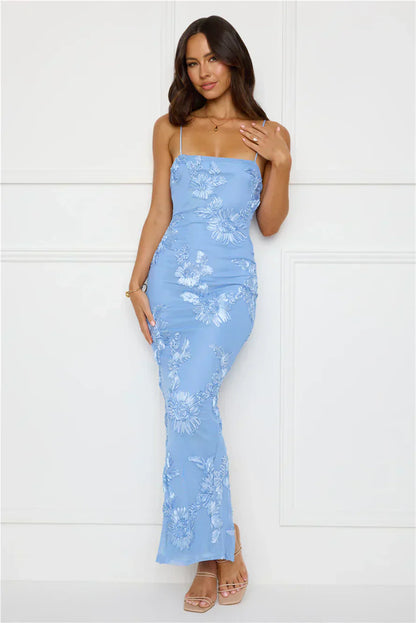 Amber Zest Mesh Maxi Dress