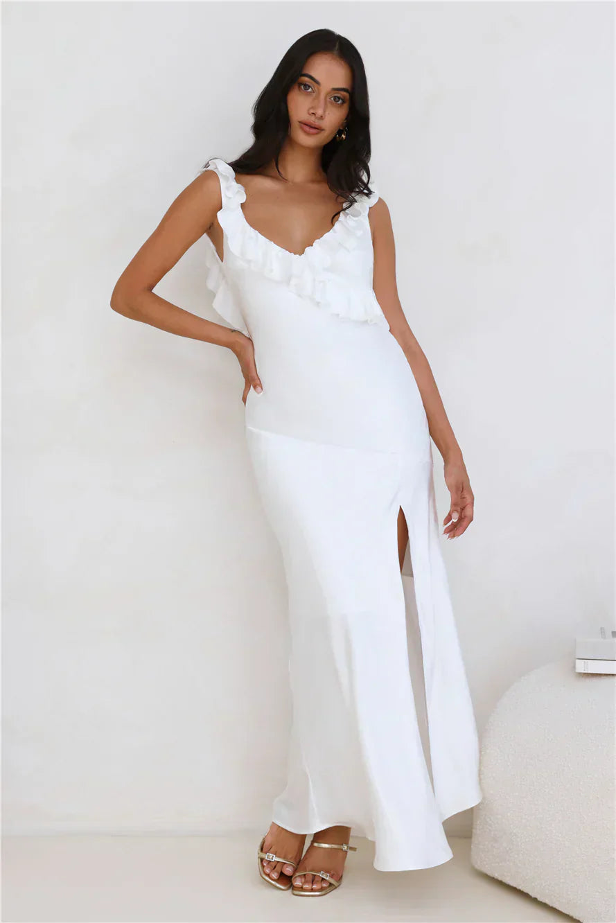 Chasing The Spark Satin Maxi Dress
