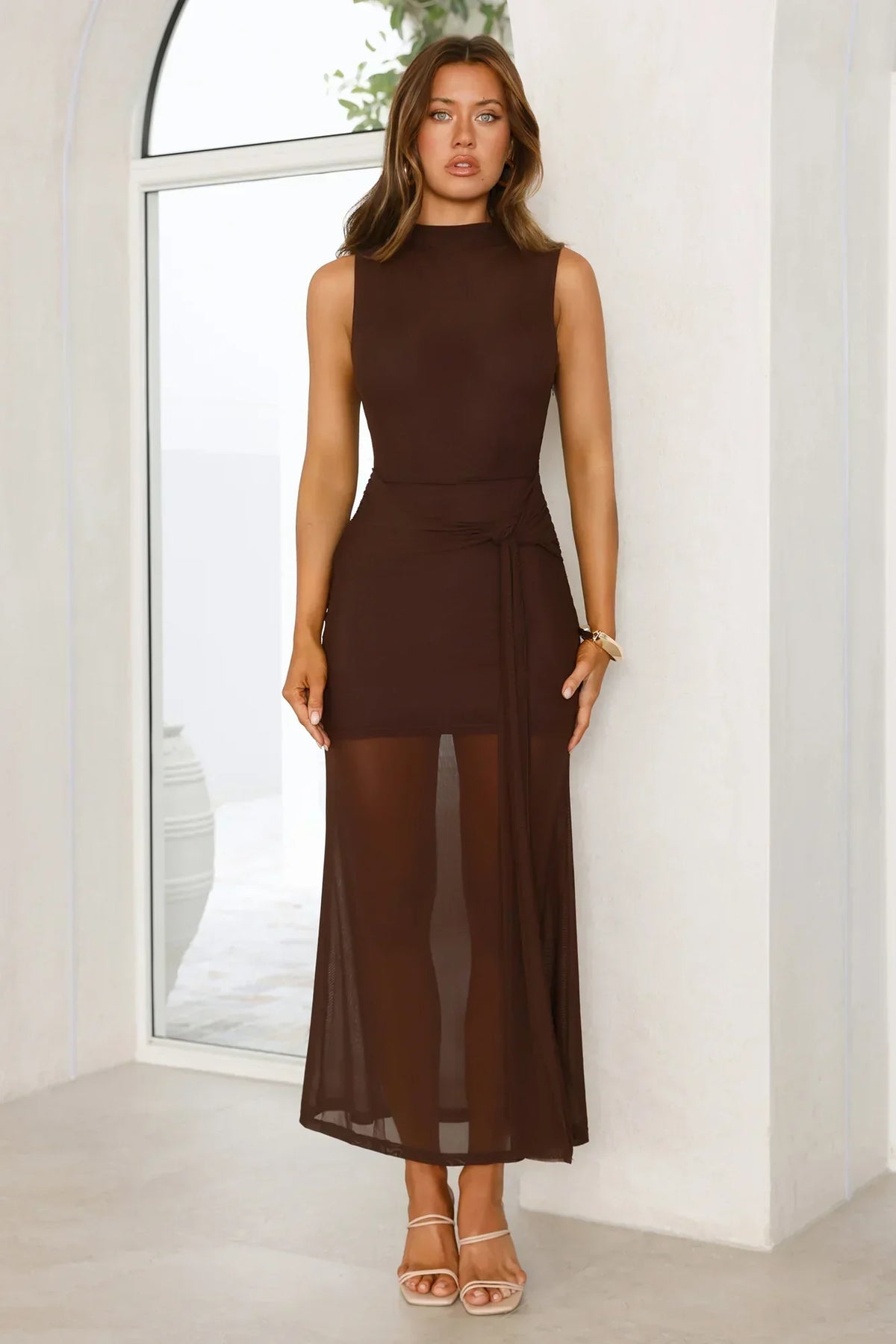 Dazzle Me Darling Mesh Maxi Dress