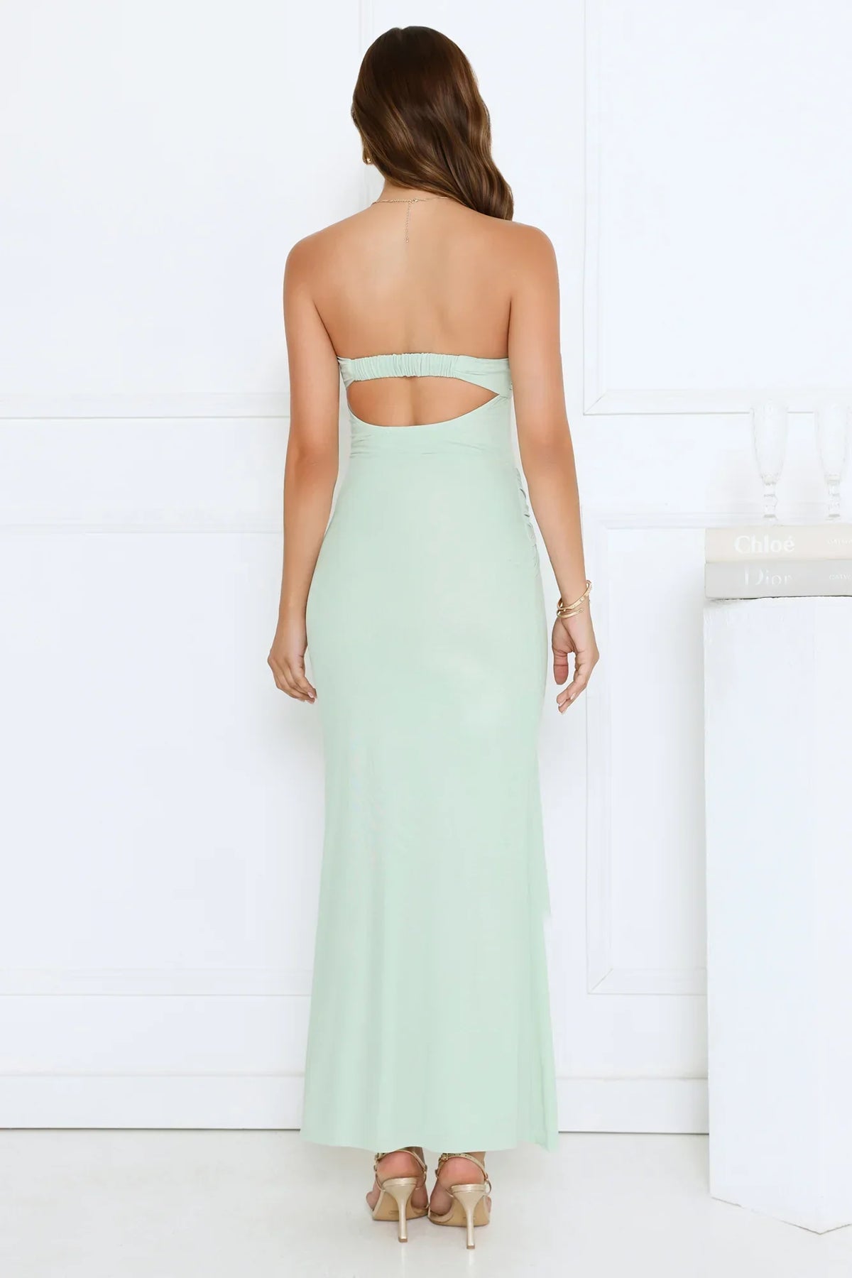 Can’t Get Enough Strapless Maxi Dress Sage