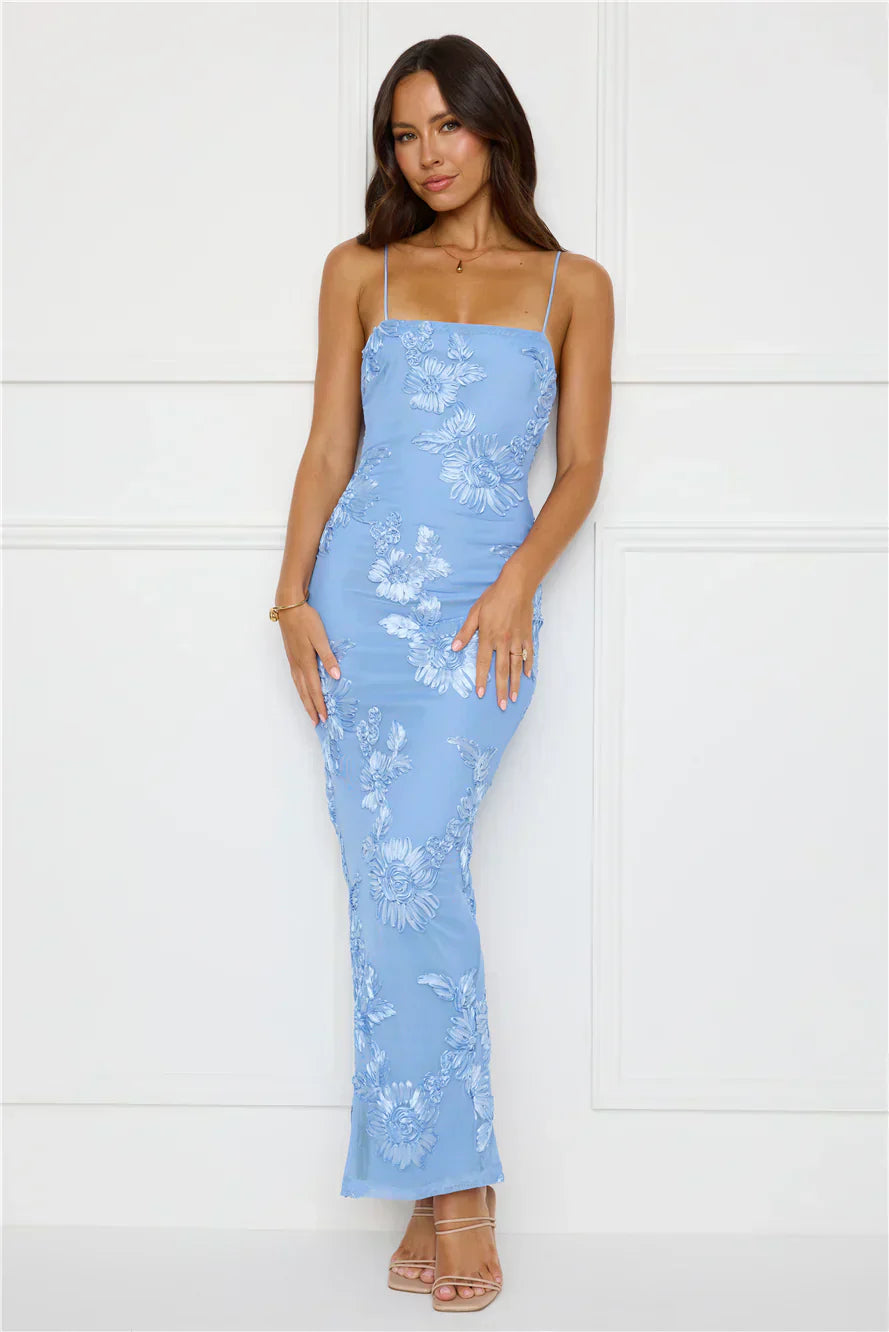 Amber Zest Mesh Maxi Dress