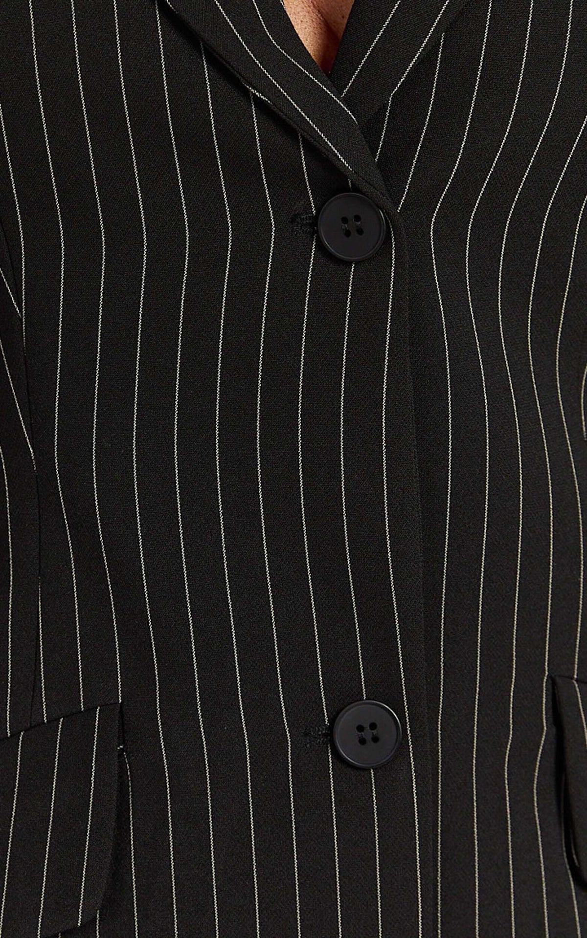 Lioness - Leo Dress in Onyx Pinstripe