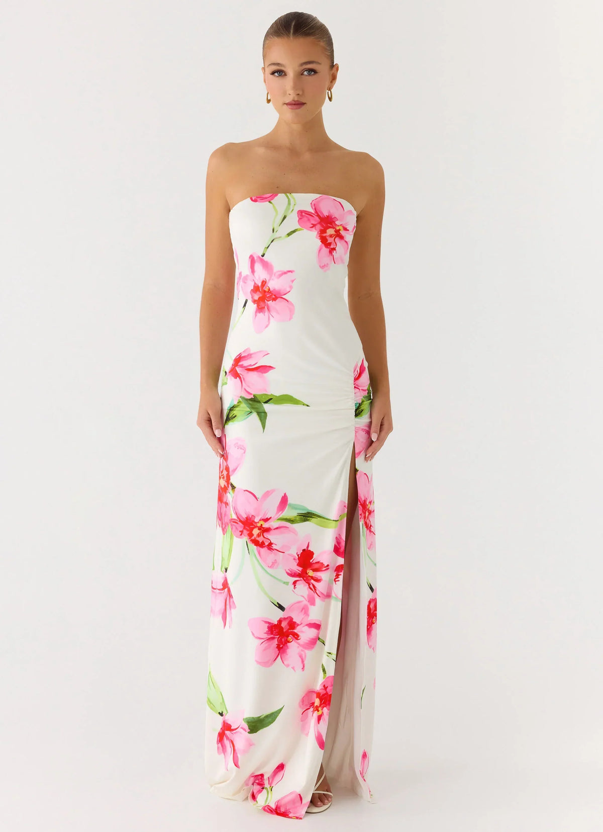 Erivo Strapless Maxi Dress - Ivory Reef
