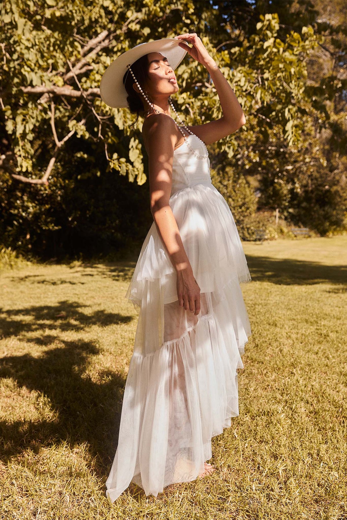 Always & Forever High-Low Midi Dress White