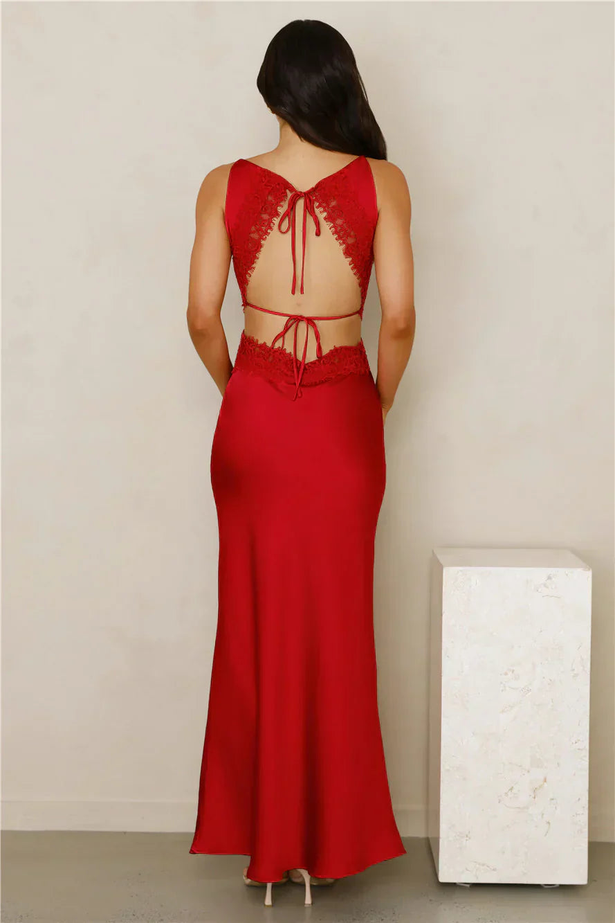 Satin Embrace Maxi Dress