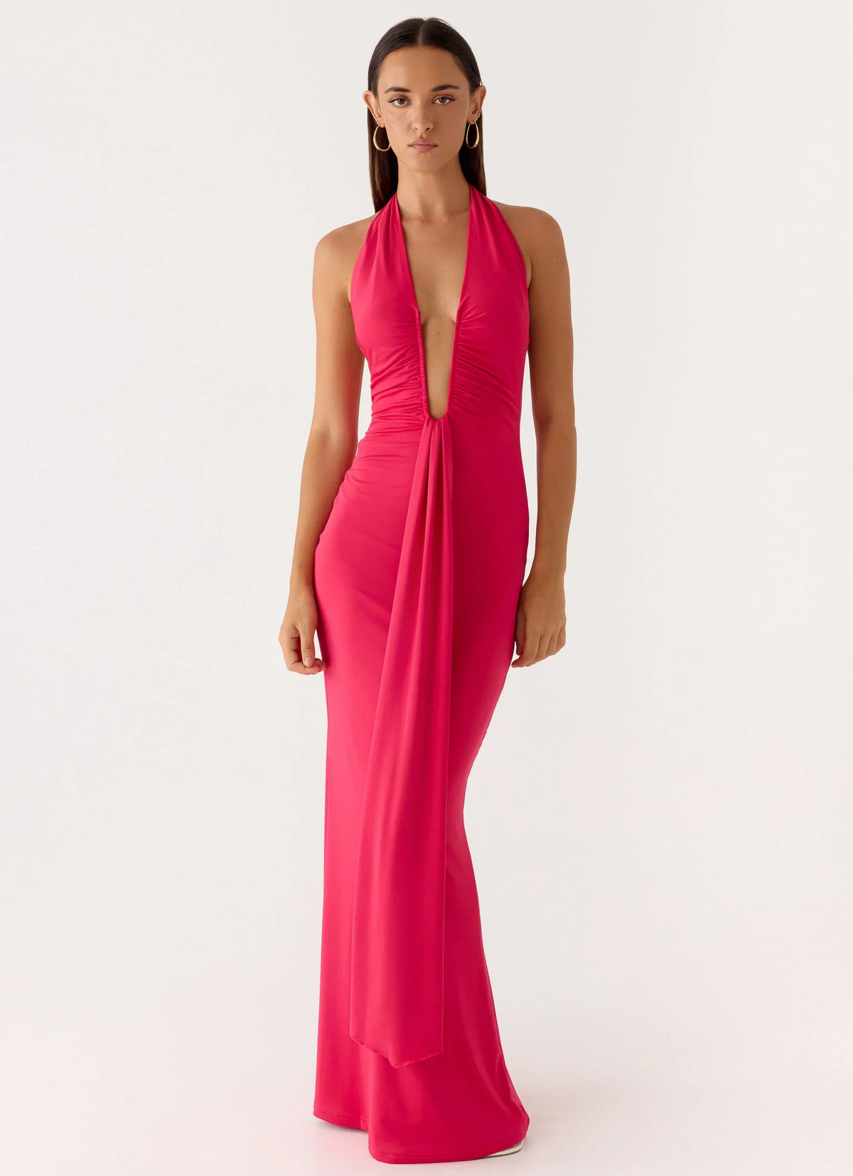 Emiliana Maxi Dress - Red Magenta
