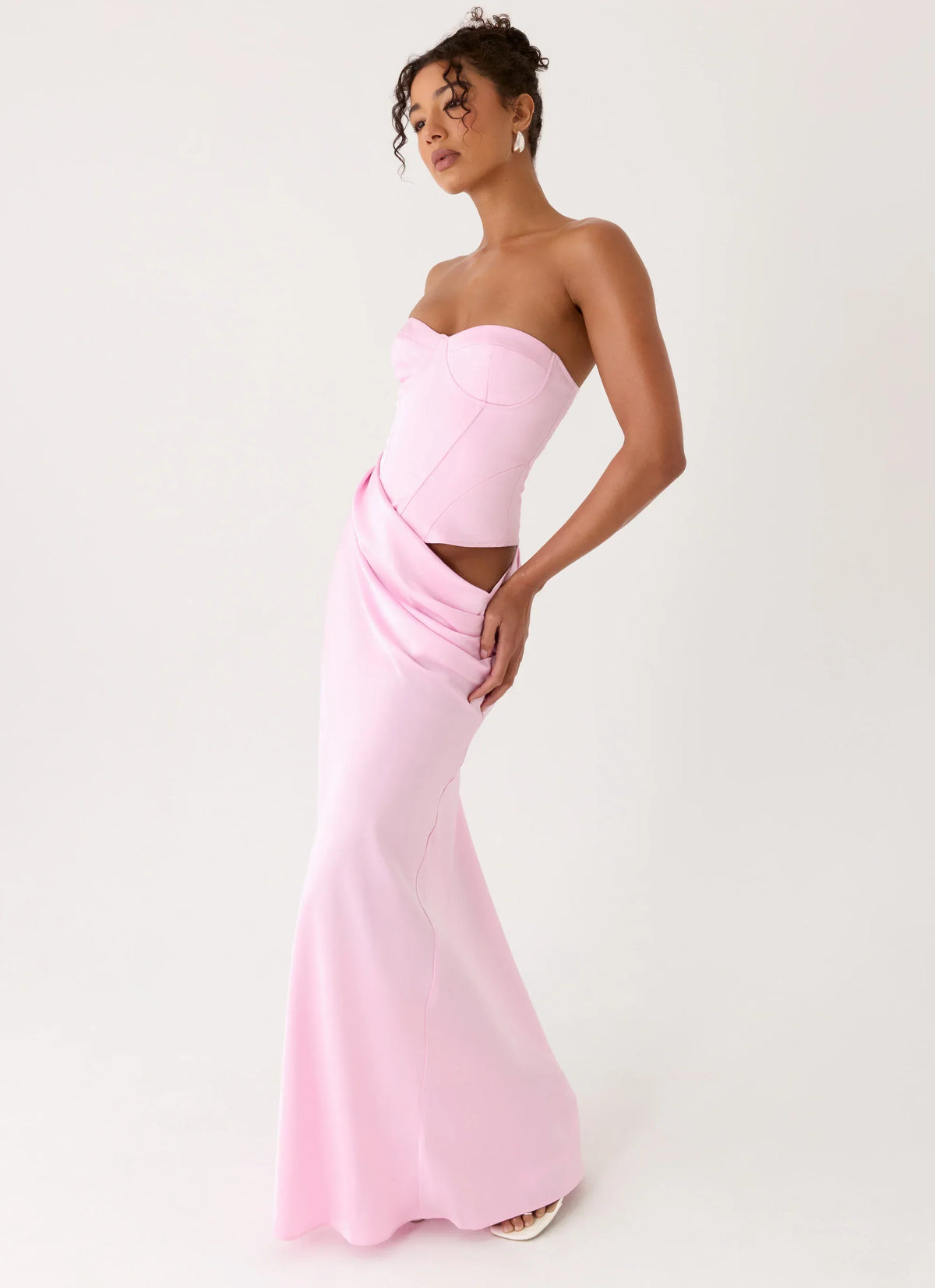 Emory Corset Maxi Dress - Pink