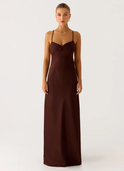 Joanie Maxi Dress - Chocolate