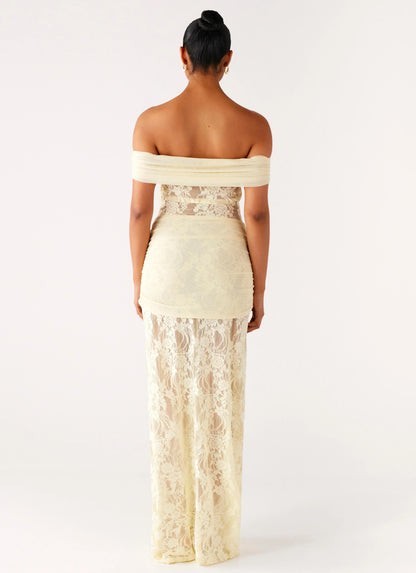 Gracie Twist Maxi Dress - Yellow