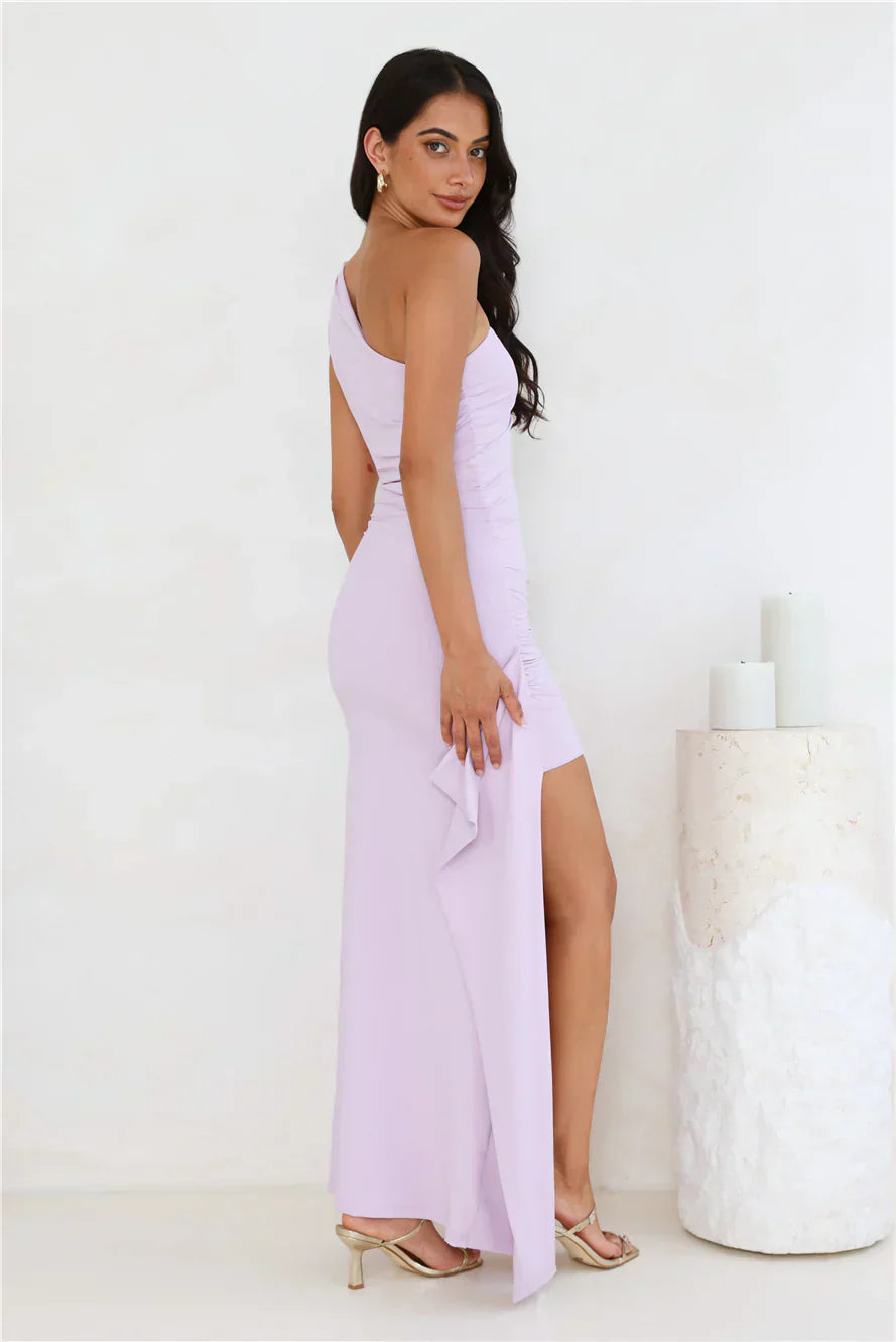 Stay Classy One Shoulder Maxi Dress