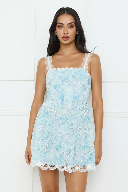 Vivid Bloom Mini Dress