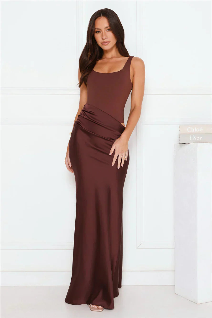 Effortlessly Yours Satin Maxi Dress