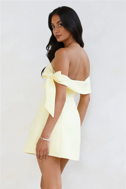 Seashell Dream Off Shoulder Mini Dress