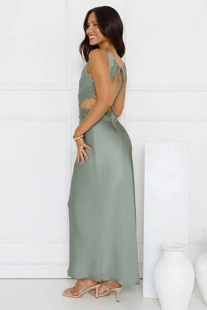 Satin Embrace Maxi Dress