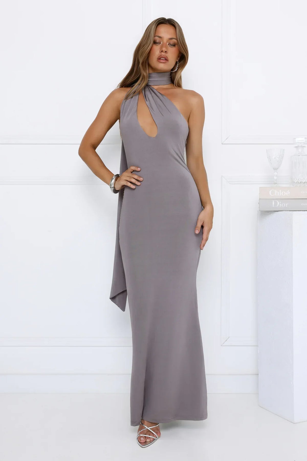 Main Sight Maxi Dress Charcoal