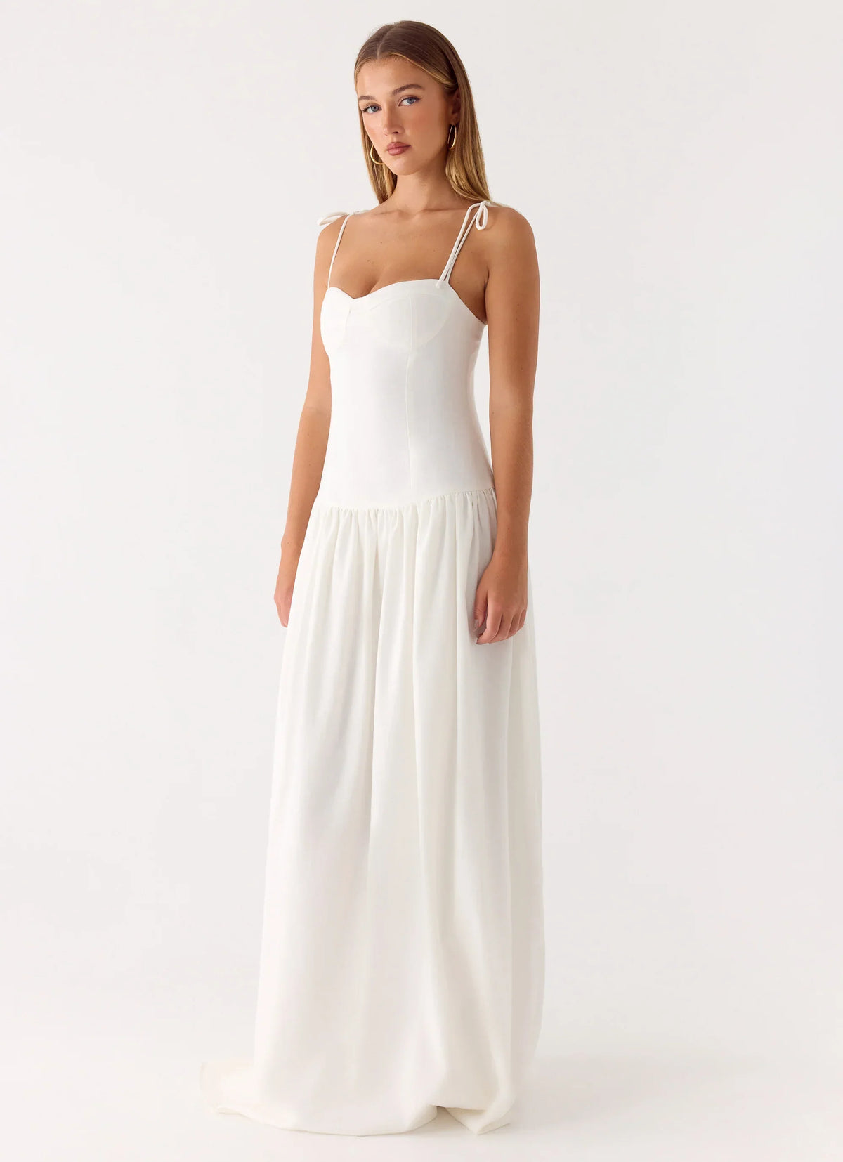 Giovanna Linen Maxi Dress - White