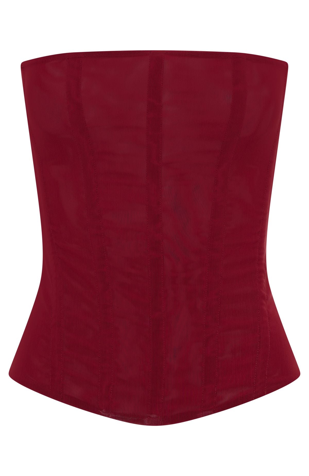Tell Me A Secret Strapless Bustier Wine